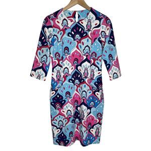 J. McLaughlin Catalina Cloth Catalyst Sheath Dress Womens Small Blue Colorful